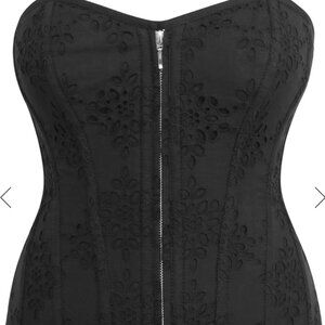 Corset Story Cotton Overbust Corset with Zip Front